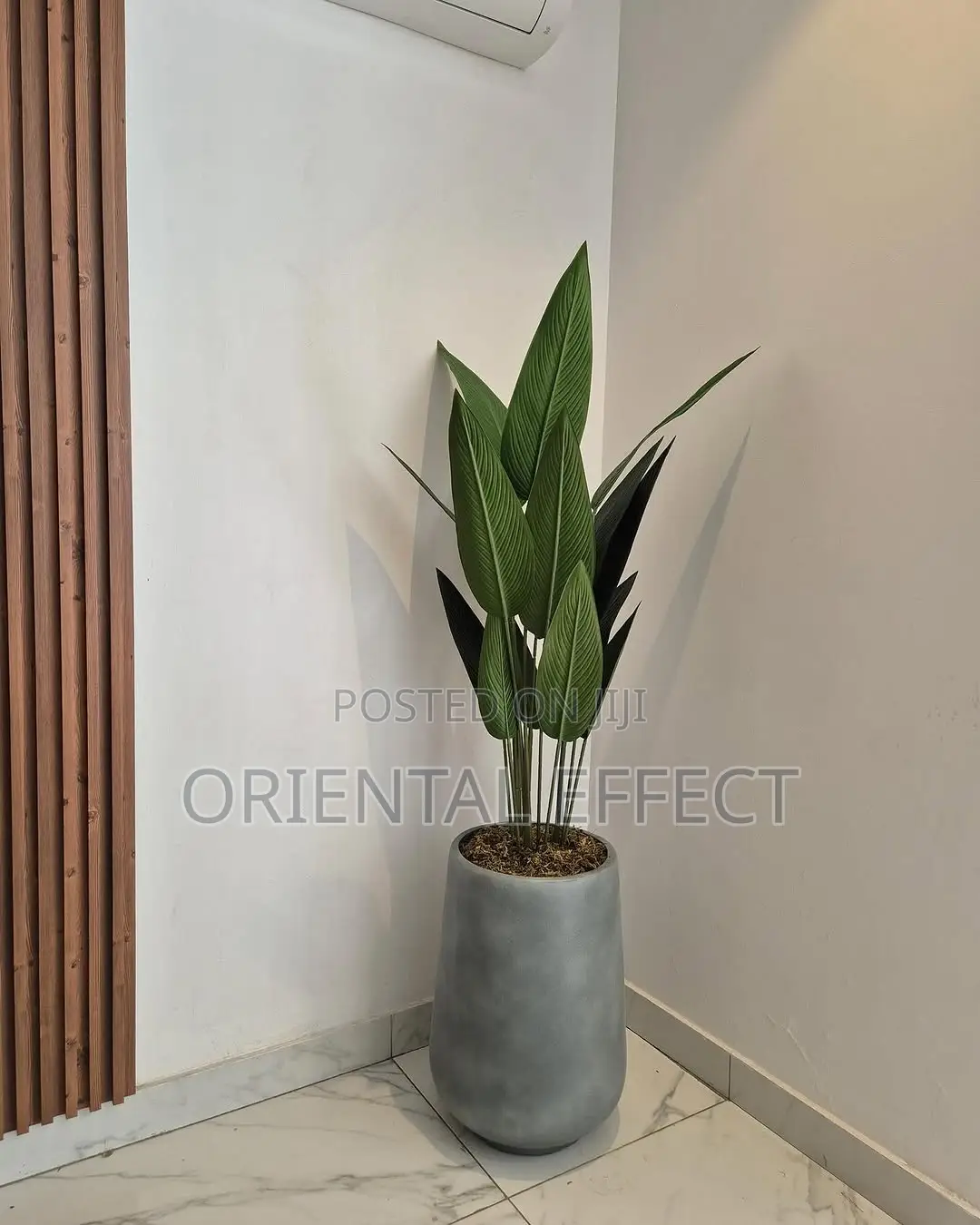 140cm Artificial Traveler Palm With Gray Honey Pot