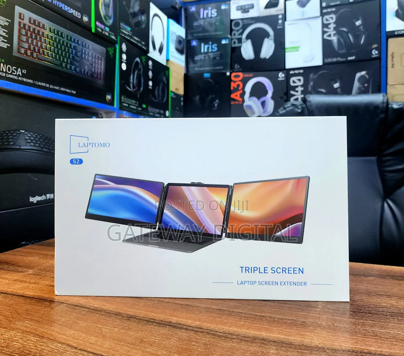 Laptomo S2 14'' Triple Screen Laptop Monitor Extender