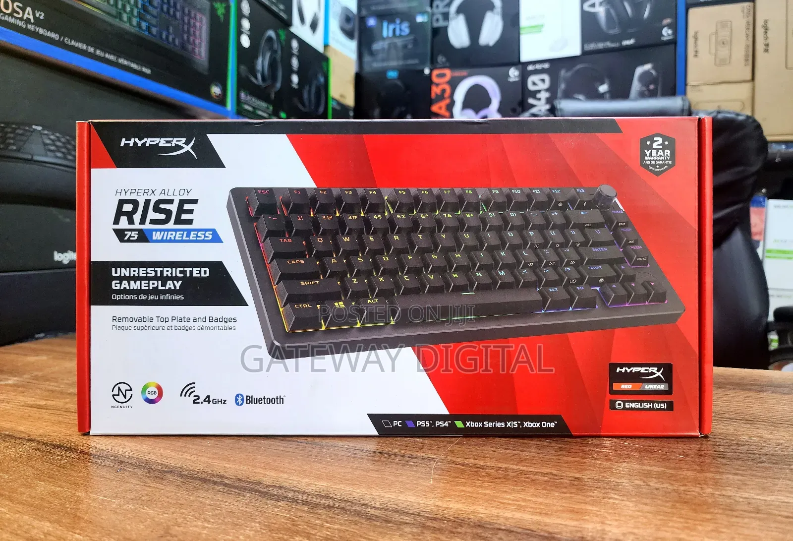 Hyperx Alloy Rise 75 Wireless, Hot-Swap Mechanical Keyboard