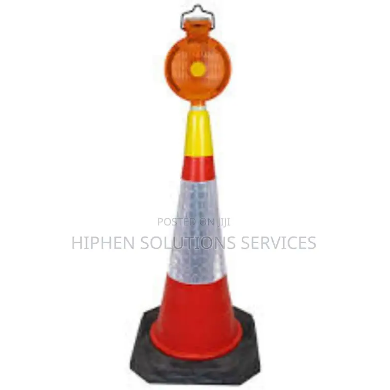 Safety Solar Warning Flashing Traffic Cone