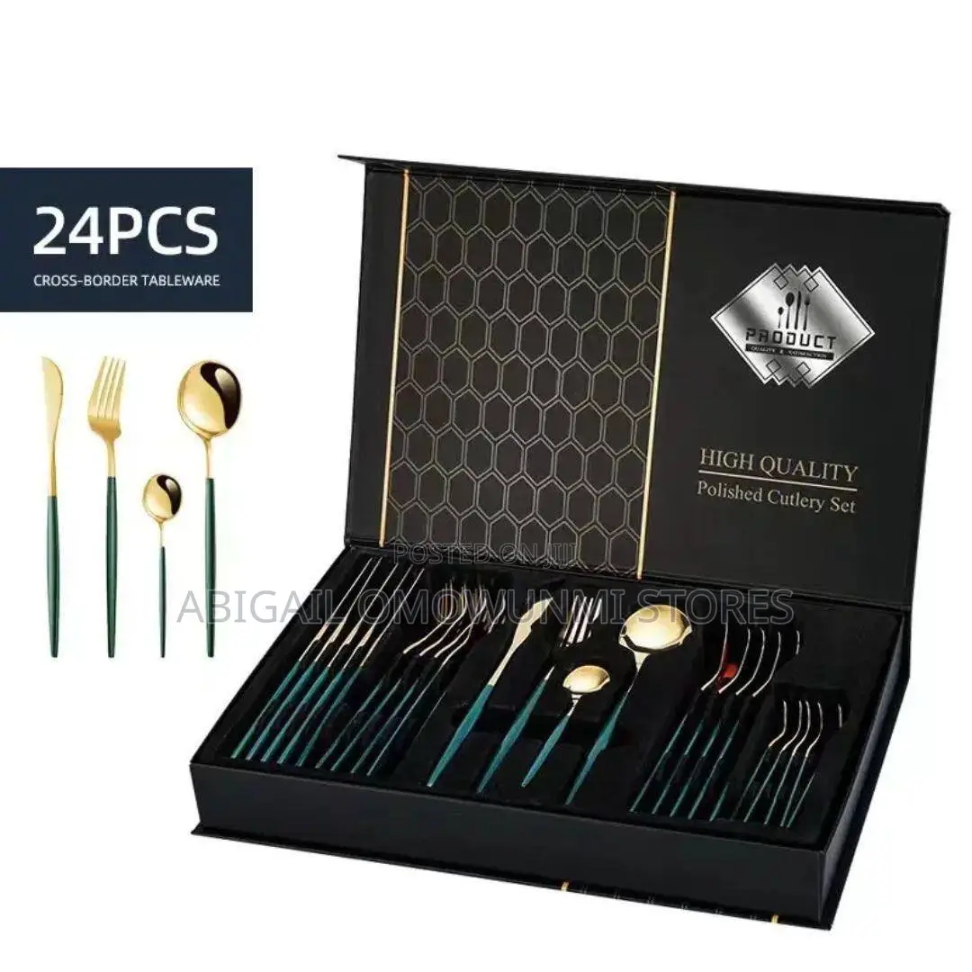 24pcs Polished Cutlery Set