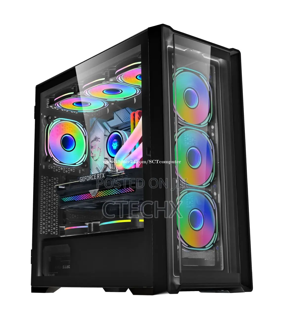 Wjcoolman Dt M2 M-Atx / Itx Silent Gaming Pc Case 3 RGB Fans