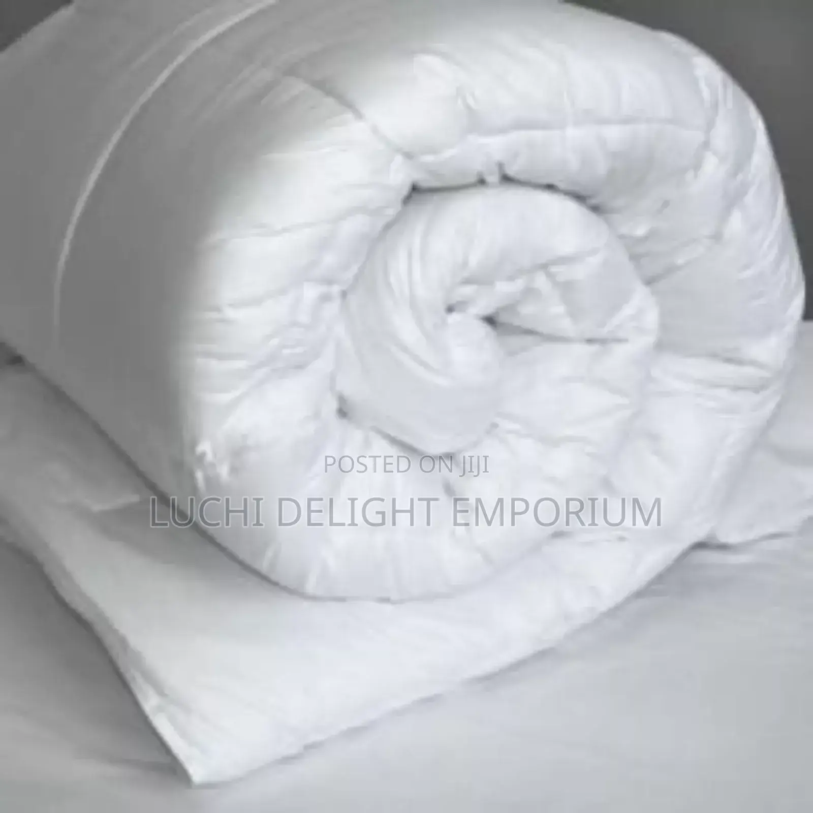 Plain White Doubled Fibre-Fill Duvet - 100% American Cotton 6x6