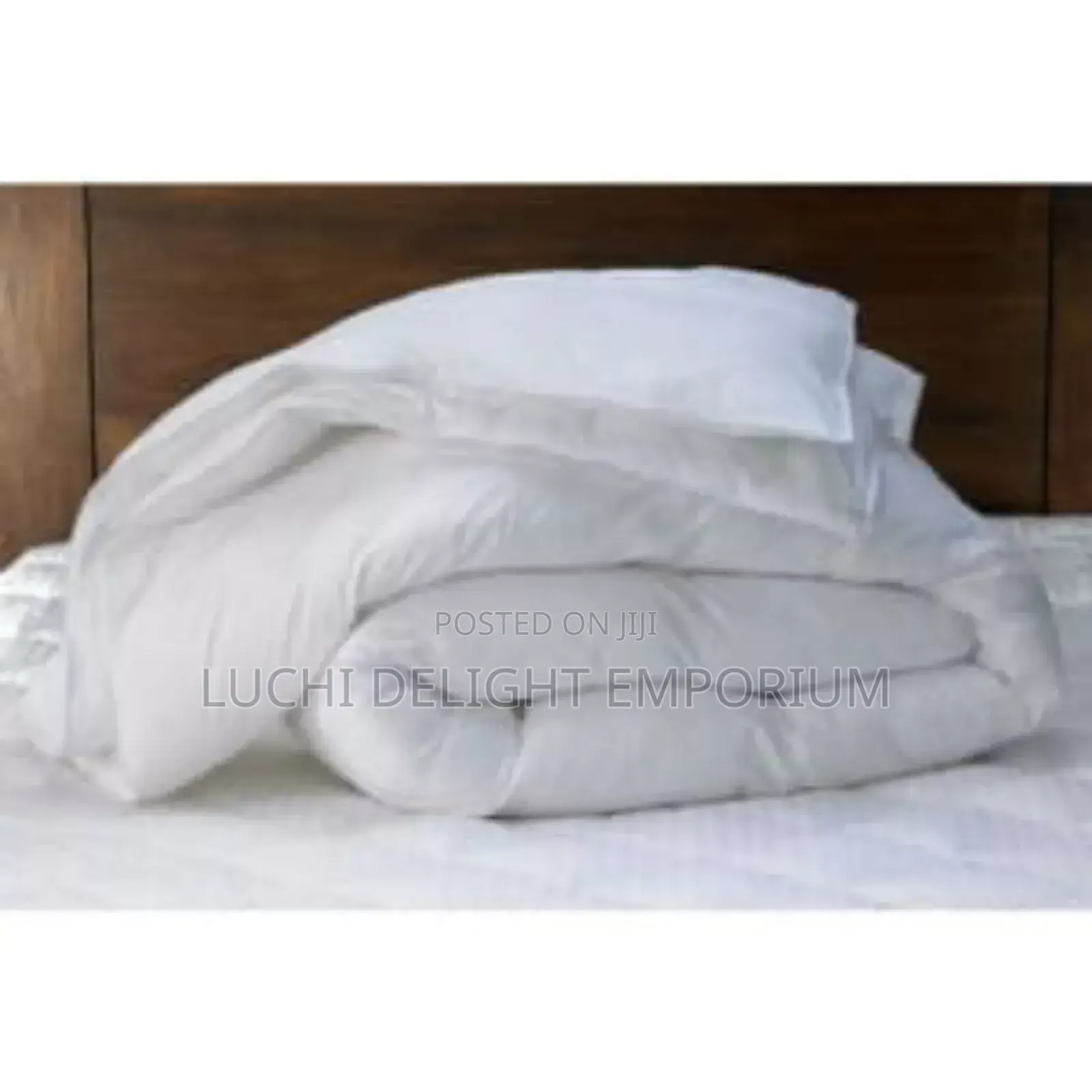 Plain White Doubled Fibre-Fill Duvet - 100% American Cotton 6x6