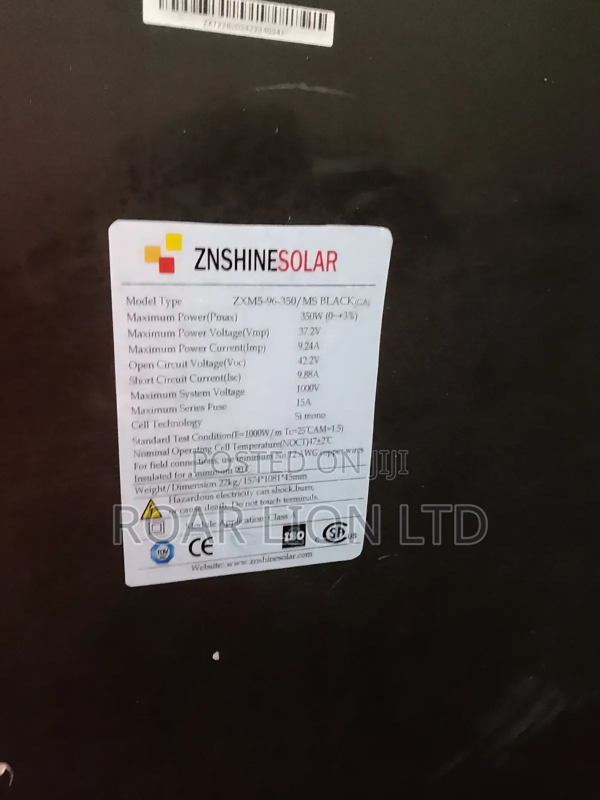 350w Znshine Solar Panels 96cells