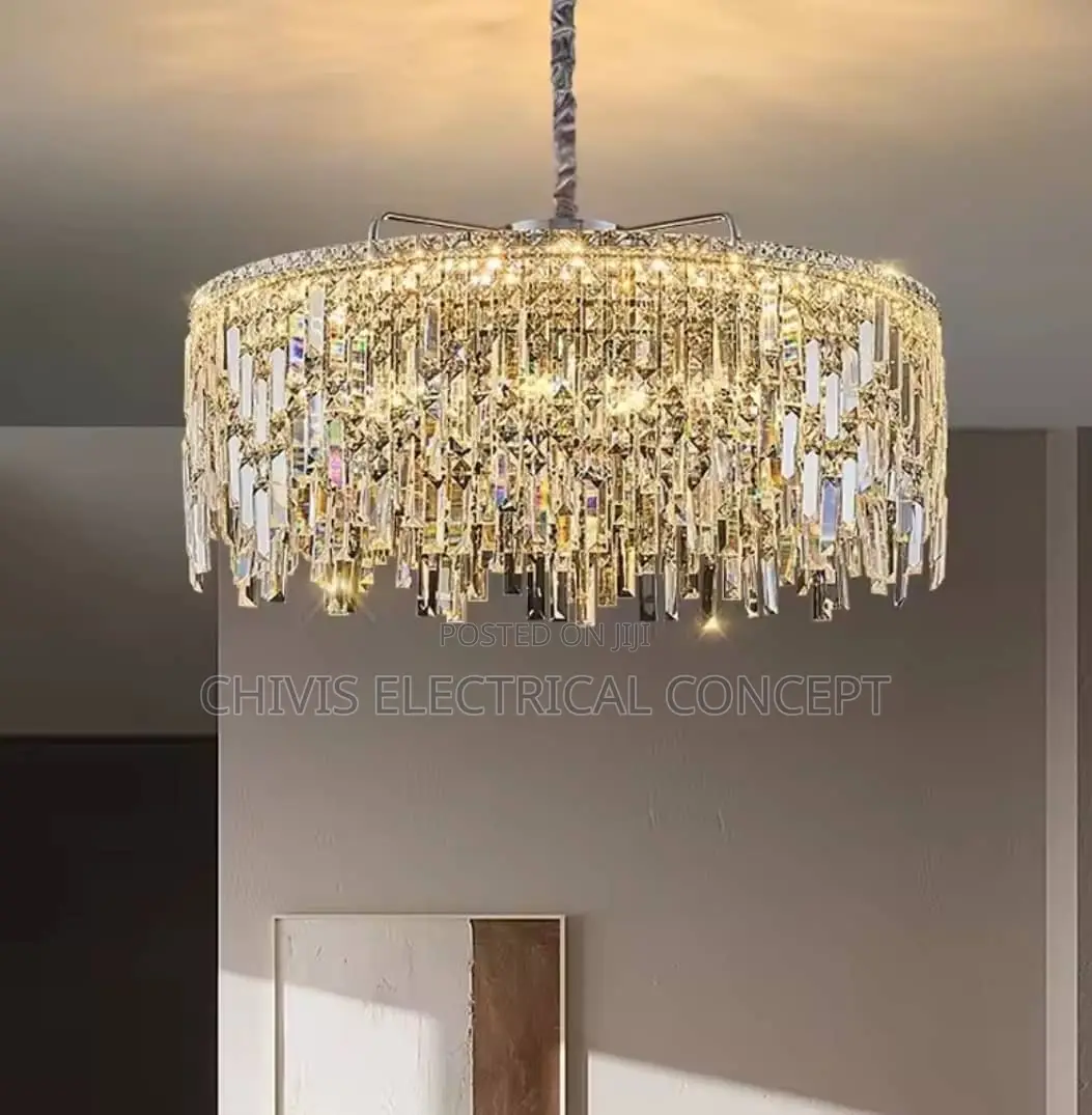 Luxury Creative Golden Starry High Translucent Crystal Roun