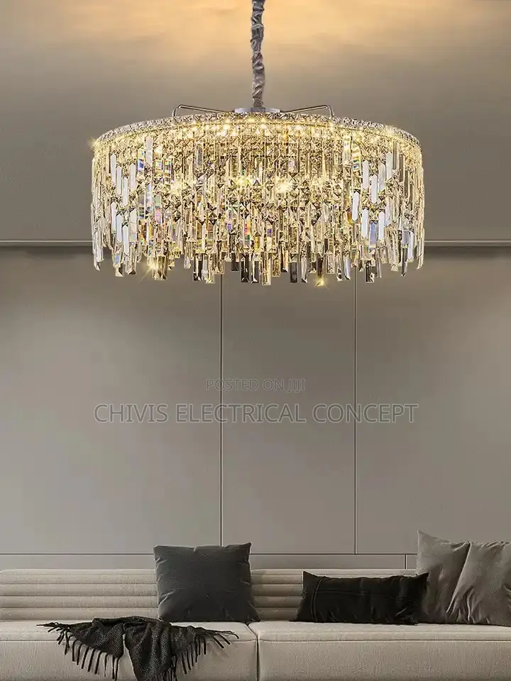 Luxury Creative Golden Starry High Translucent Crystal Roun