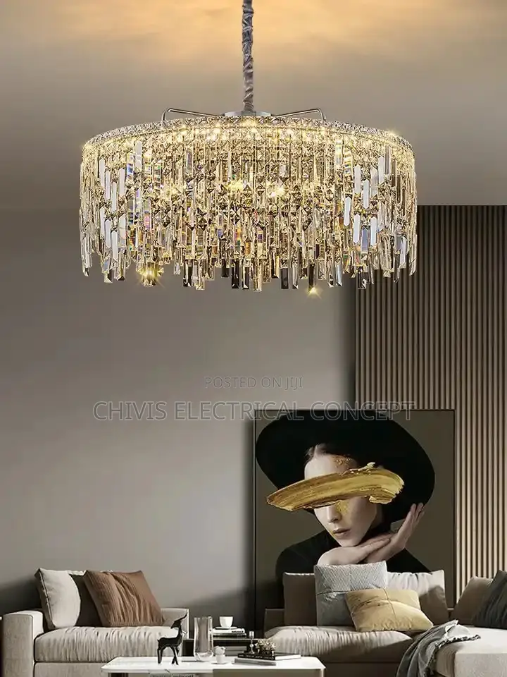 Luxury Creative Golden Starry High Translucent Crystal Roun