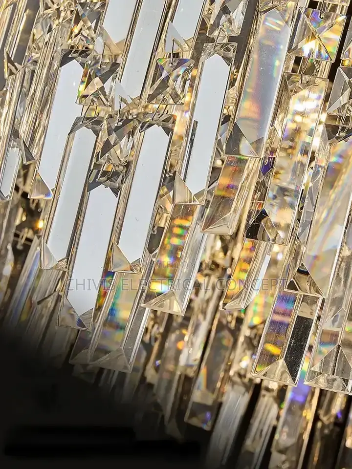 Luxury Creative Golden Starry High Translucent Crystal Roun