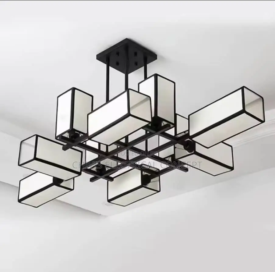 New Chinese Golden Hardware Living Room Led Chandelier Simp