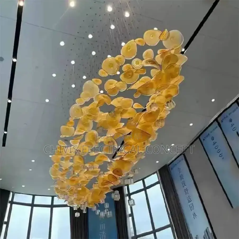 Hotel Lobby Luxury Decorative Crystal Chandelier Exhibits
