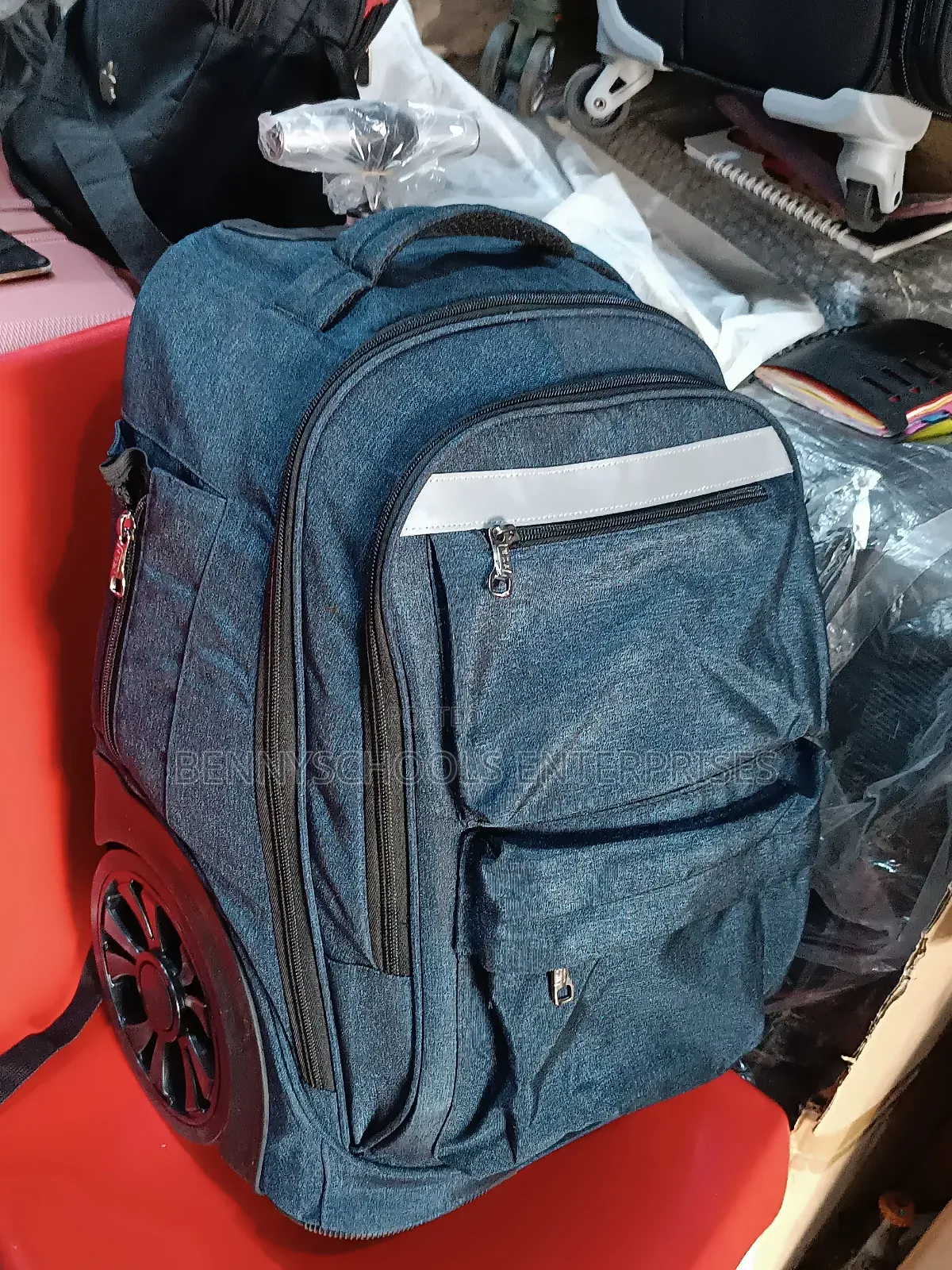 Stock Backpack With Big Wheel Trolleys