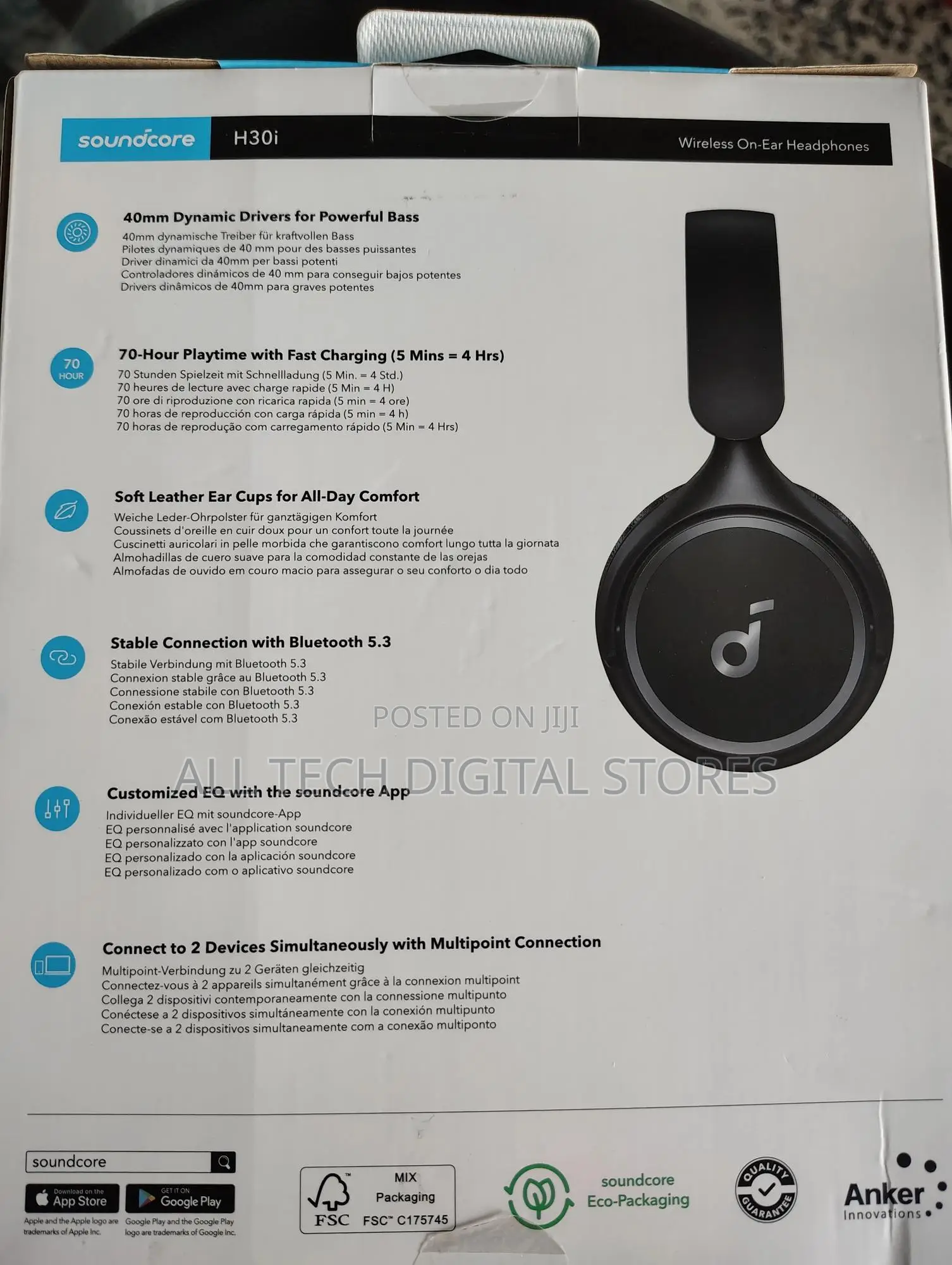 Anker Soundcore H30i Wireless on-Ear Headphones