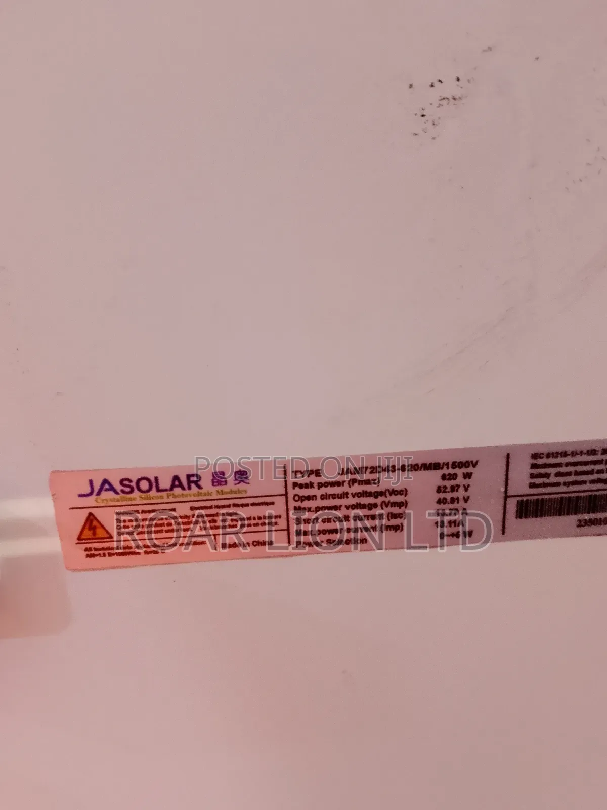 620w Ja Solar Panels 144cells