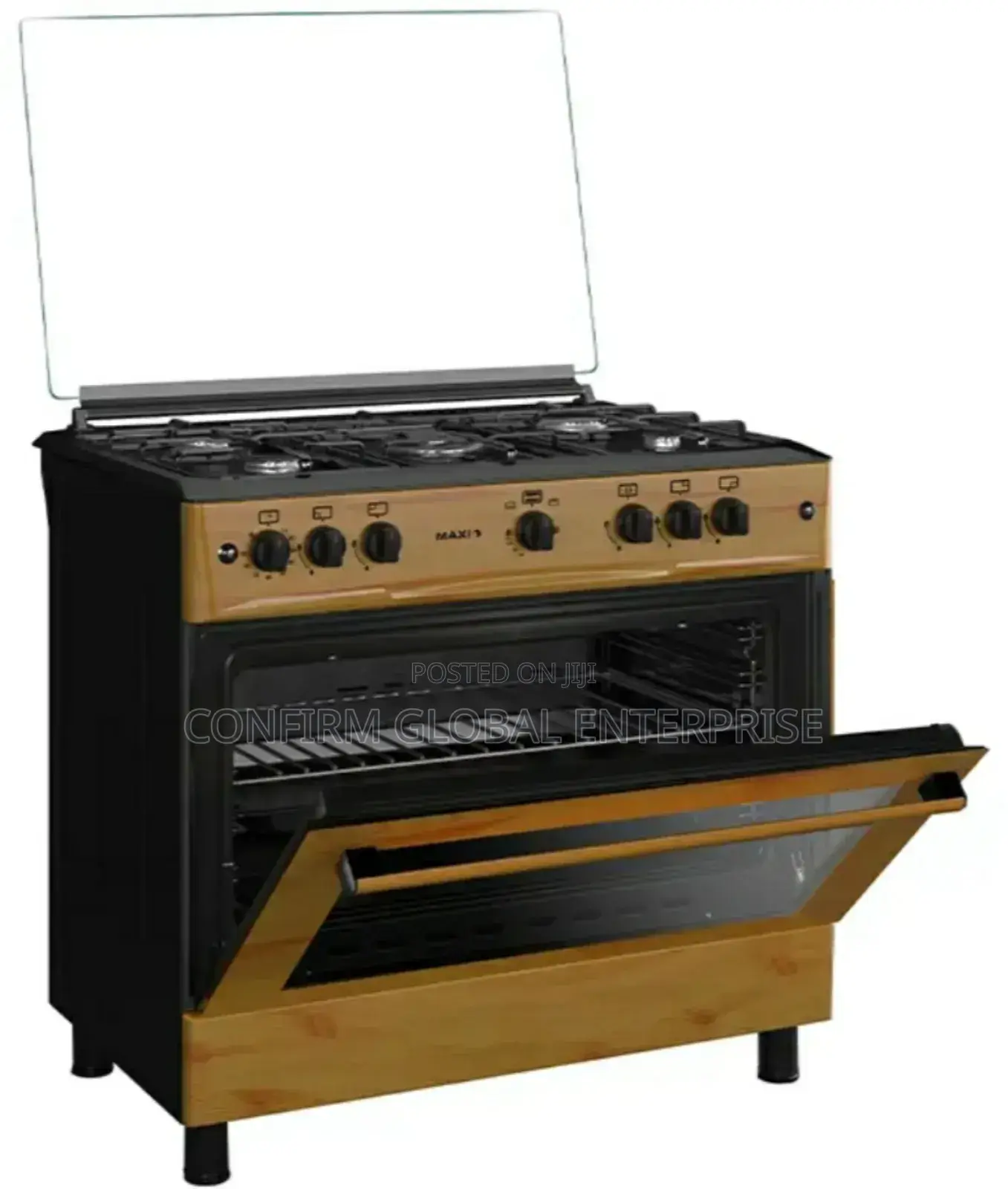 Maxi Gas Cooker 60x90 Cm (5) Burners Wood