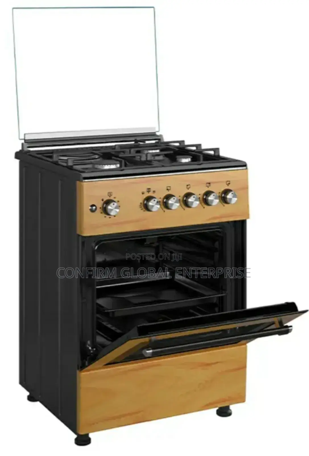 Maxi Gas Cooker 60x60 Cm (3+1) Burners Igl Wood (Tr)