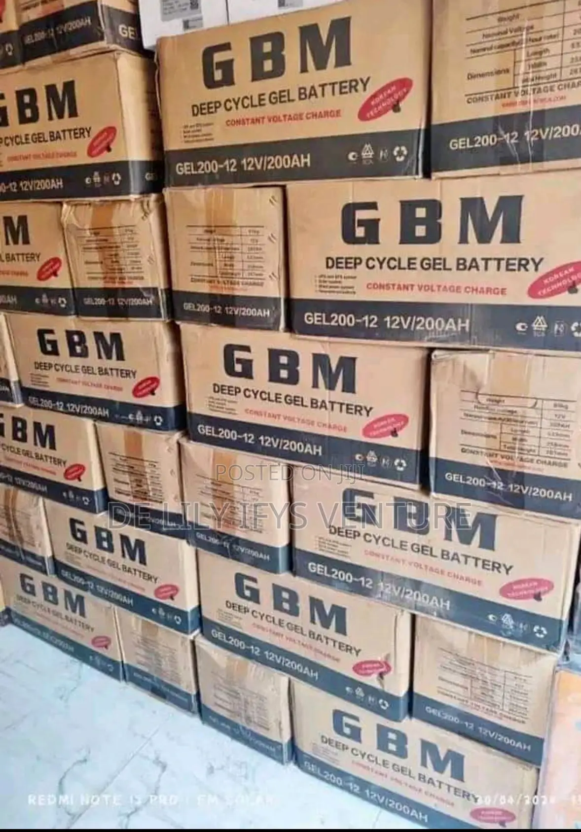 GBM 200ah/12v Solar Battery