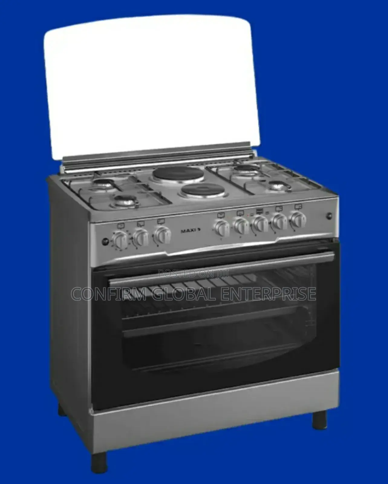 Maxi Gas Cooker 60x90 Cm (4+2) Burners Inox