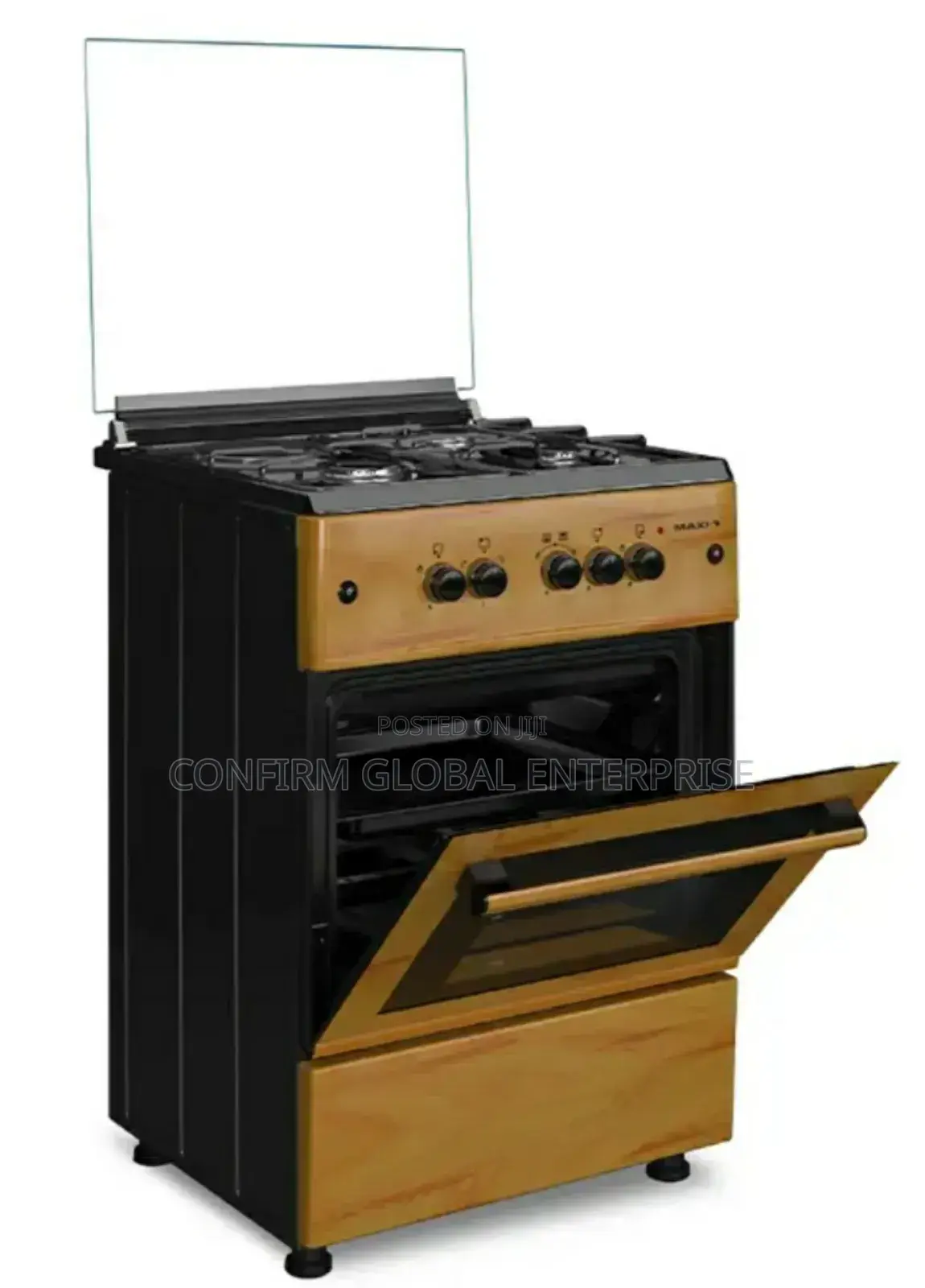 Maxi Gas Cooker 60x60 Cm (3+1) Burners Igl Wood