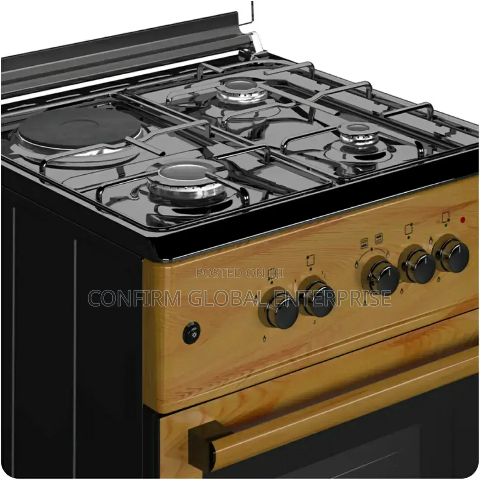 Maxi Gas Cooker 60x60 Cm (3+1) Burners Igl Wood