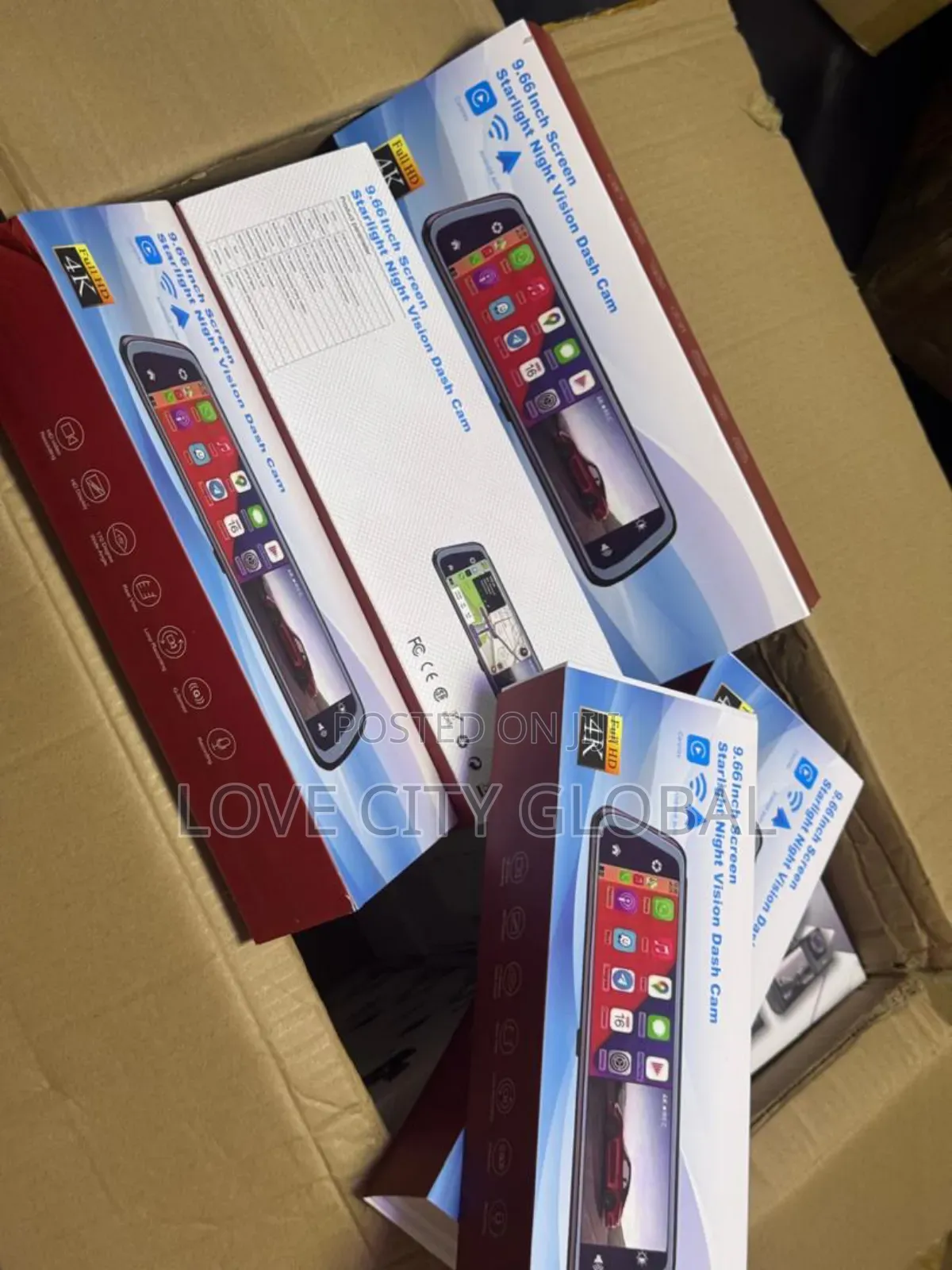 10" Car Dvr Carplay Wifi Gps Dual Len Touchscreen Dashcam.