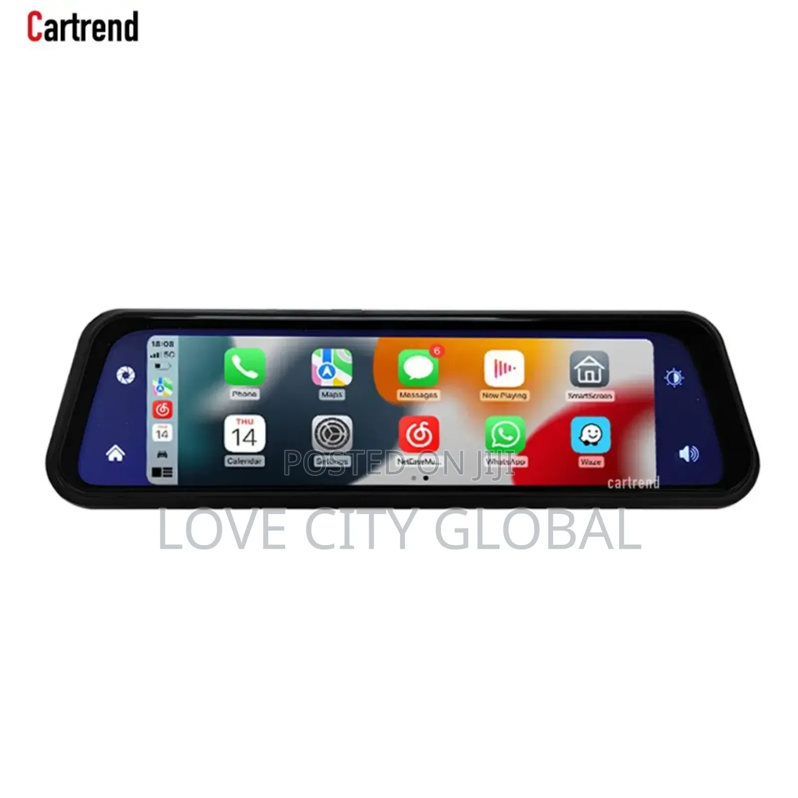 10" Car Dvr Carplay Wifi Gps Dual Len Touchscreen Dashcam.