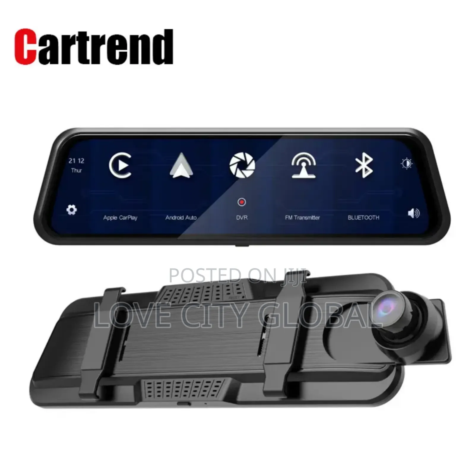 10" Car Dvr Carplay Wifi Gps Dual Len Touchscreen Dashcam.