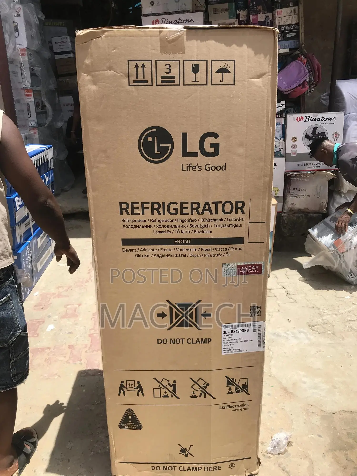 Lg Smart Inverter Double Door Fridge.263l 10years Warranty
