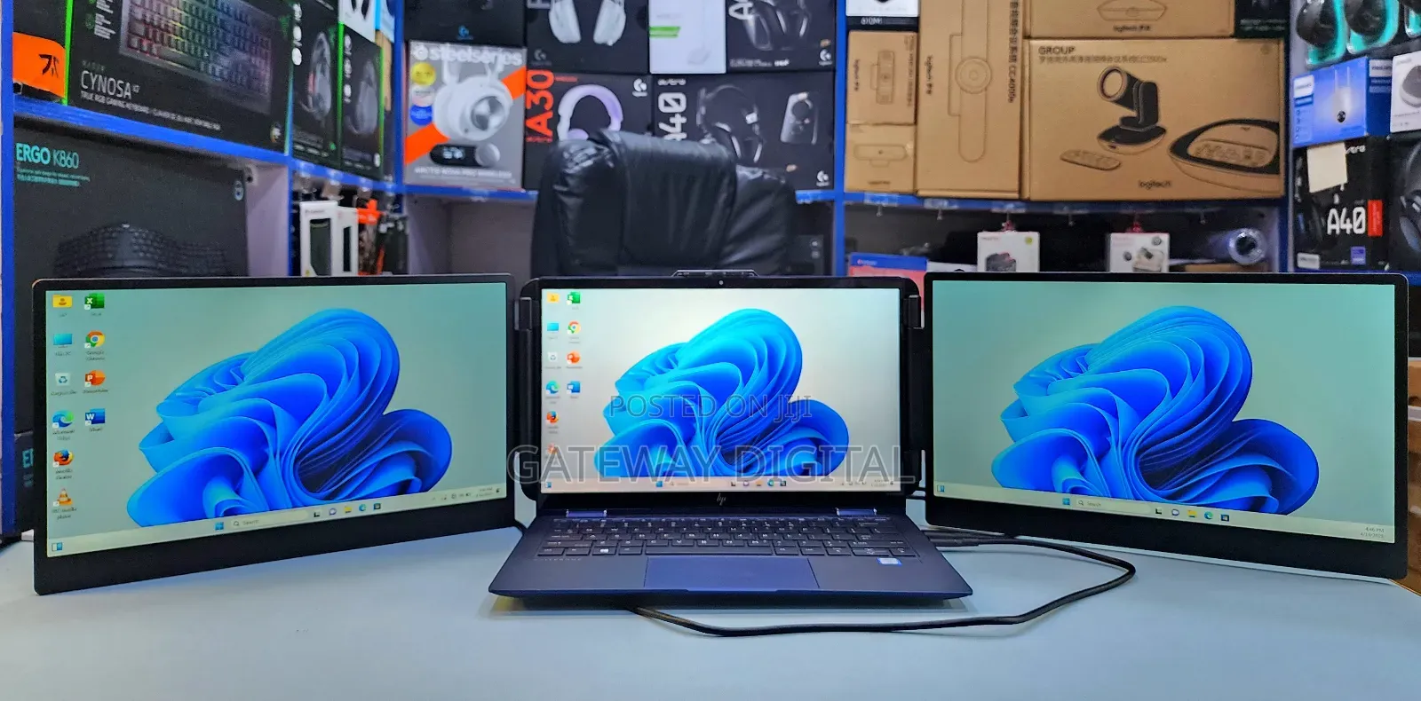 Laptomo S2 14'' Triple Screen Laptop Monitor Extender