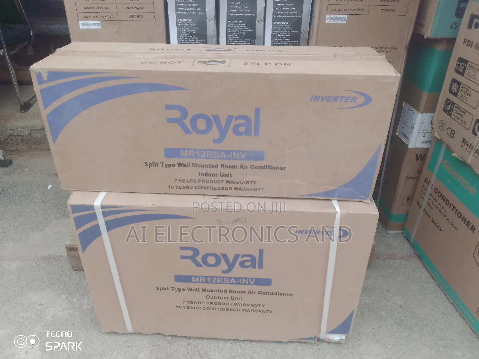 Royal Air Conditioner 1.5hp Inverter White Color.
