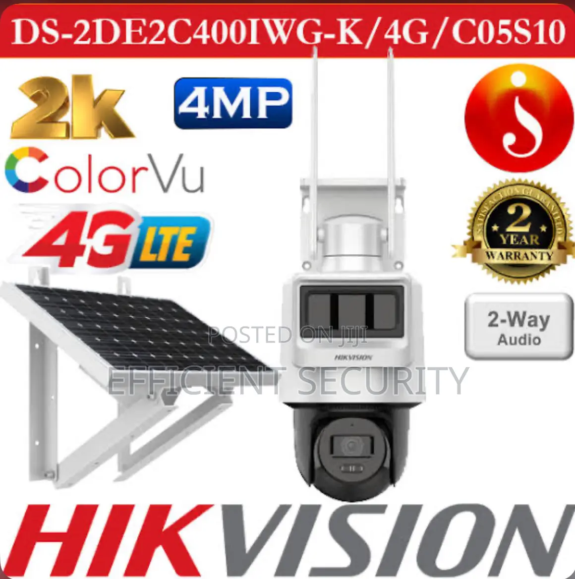 Hikvision Ds-2de2c400iwg-K/4g/C05s1 4mp Solar Powered Pt 4g