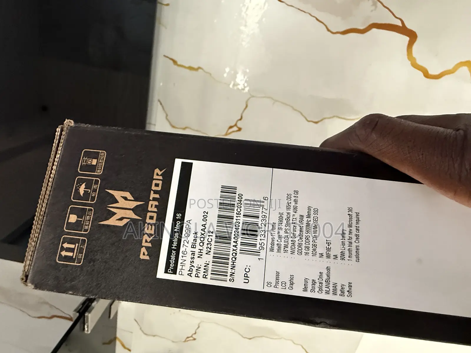 New Laptop Acer Predator Helios Neo 16 16GB Intel Core i7 SSD 512GB