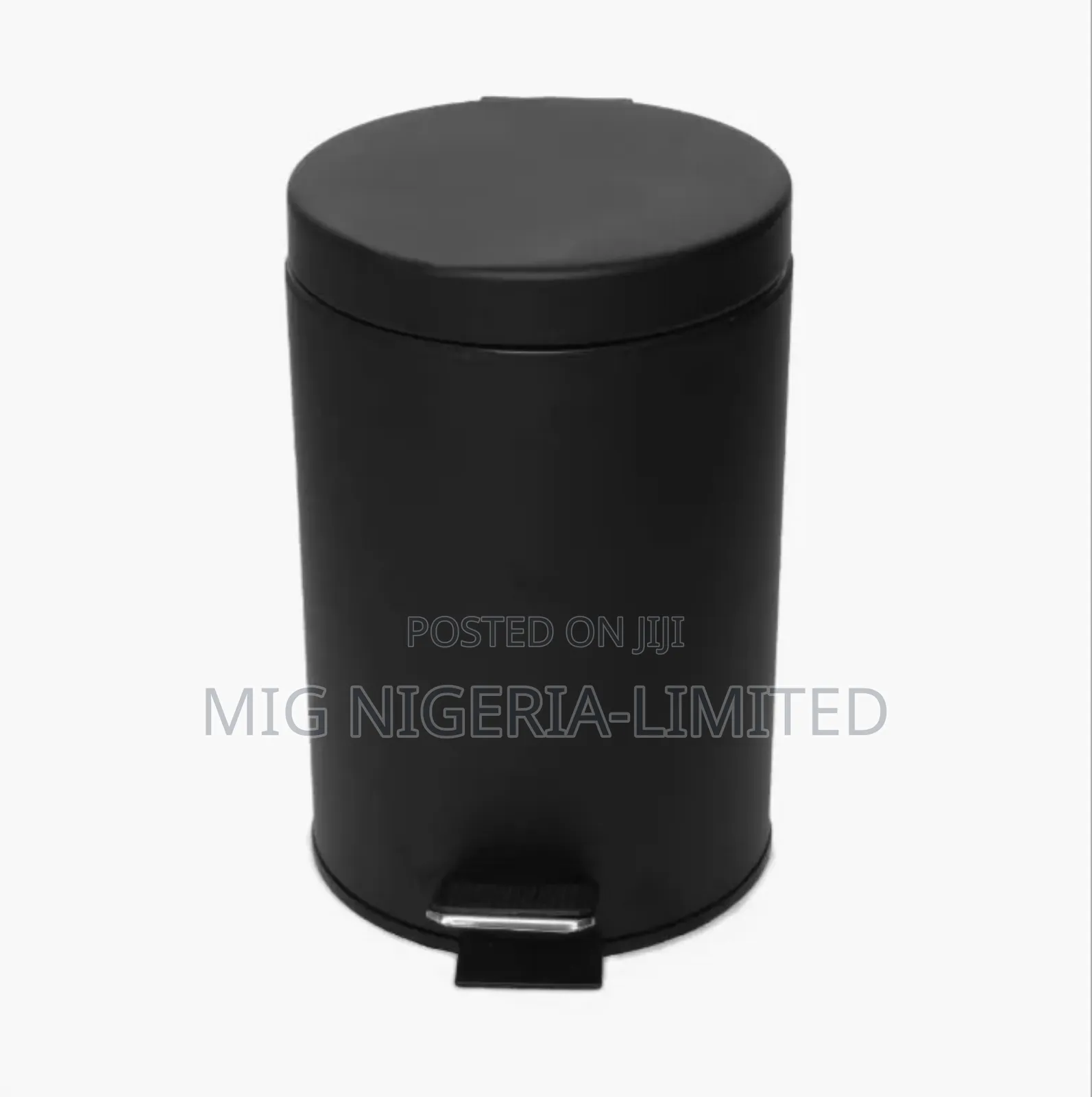 8litrs Black Metal Pedal Dustbin for Home Office
