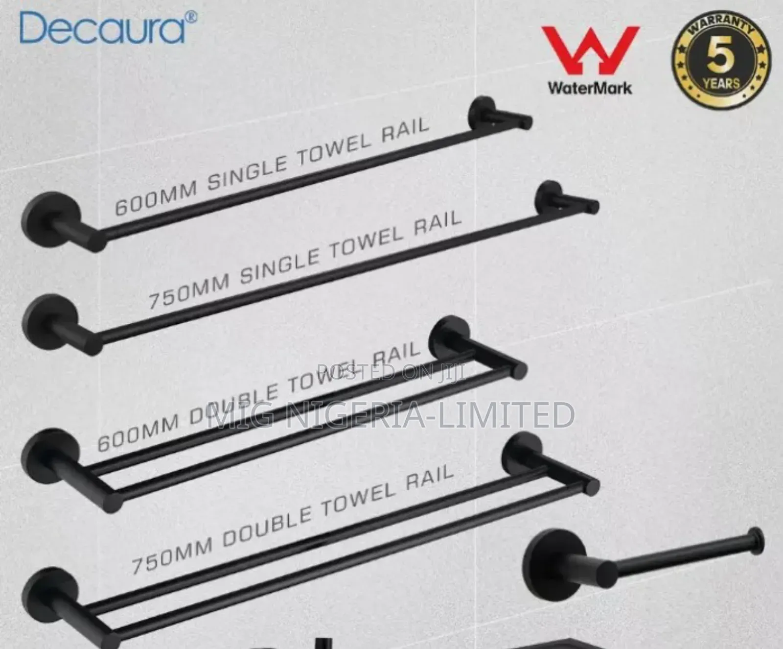 Black Single Towel Rail Bathroom,Toilet Hanger