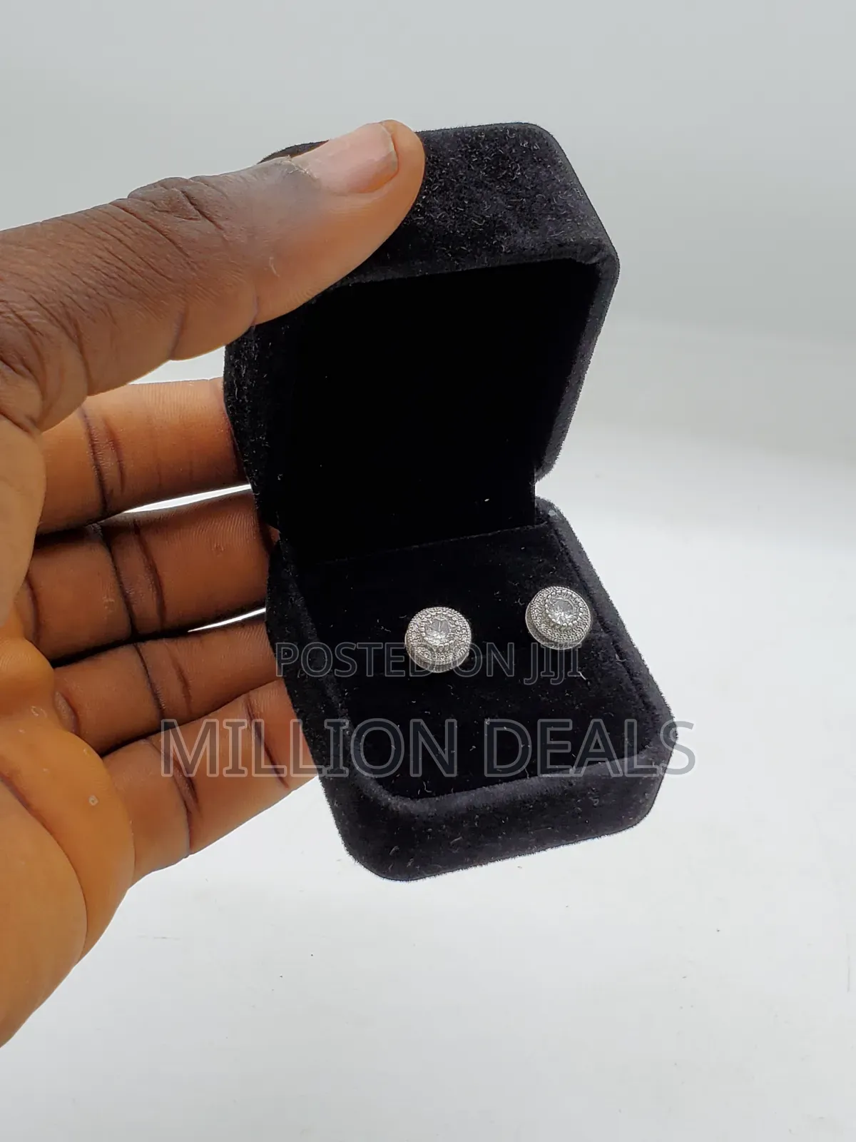Iced Silver Hoop Lux Men’S Earrings