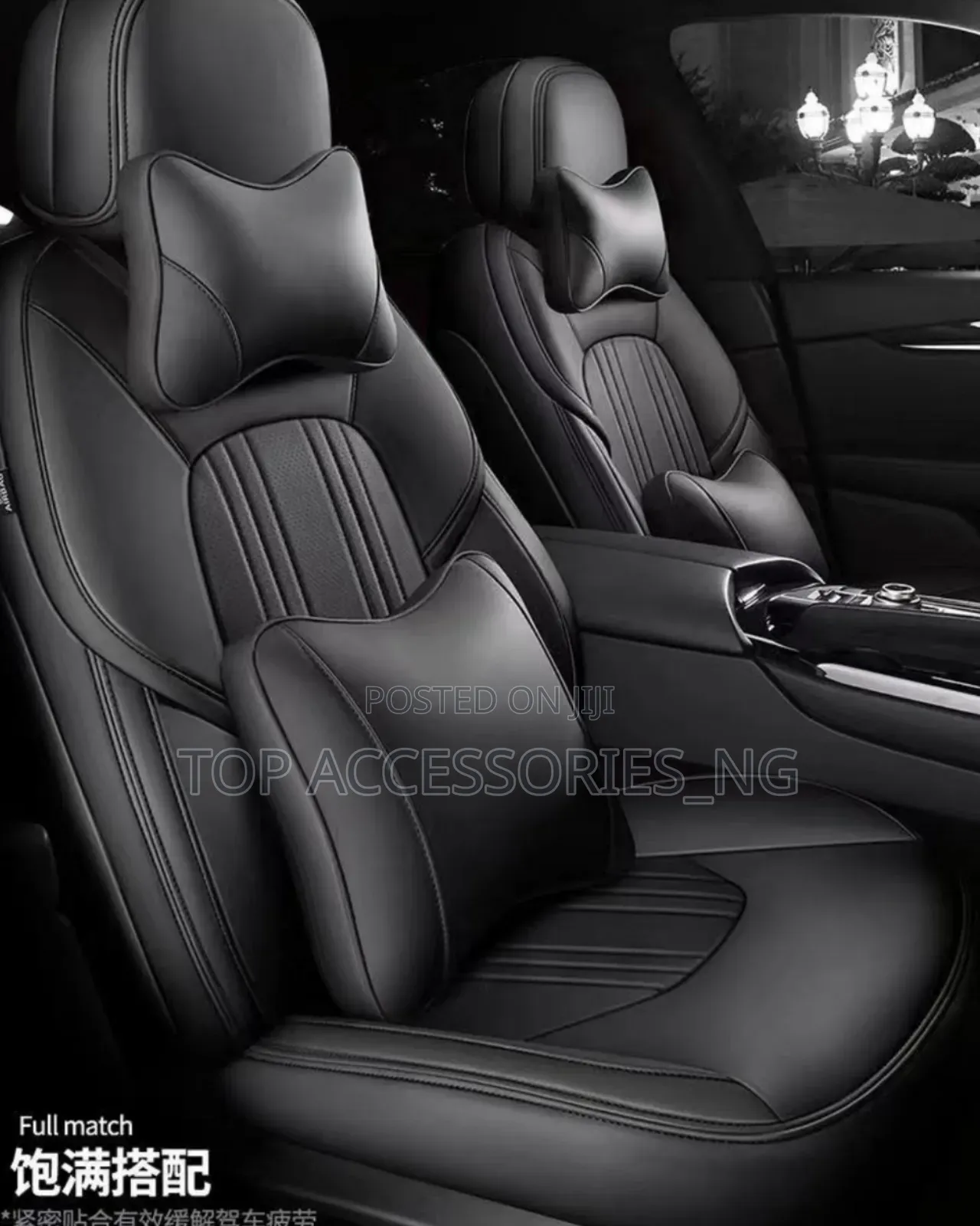 Moron and Black Pattern Leather Seat Cover