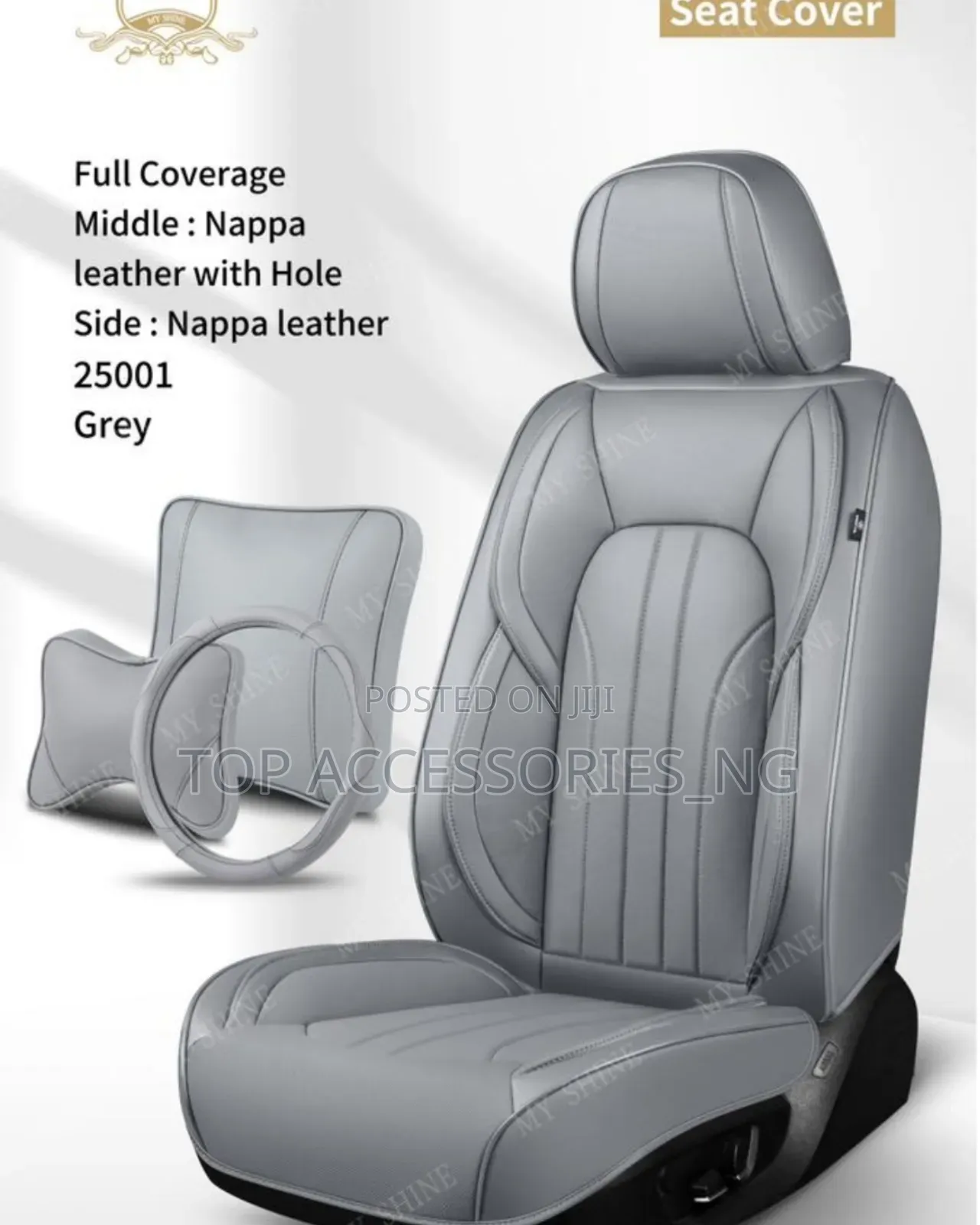 Ash Nappa Leather Seat Cover