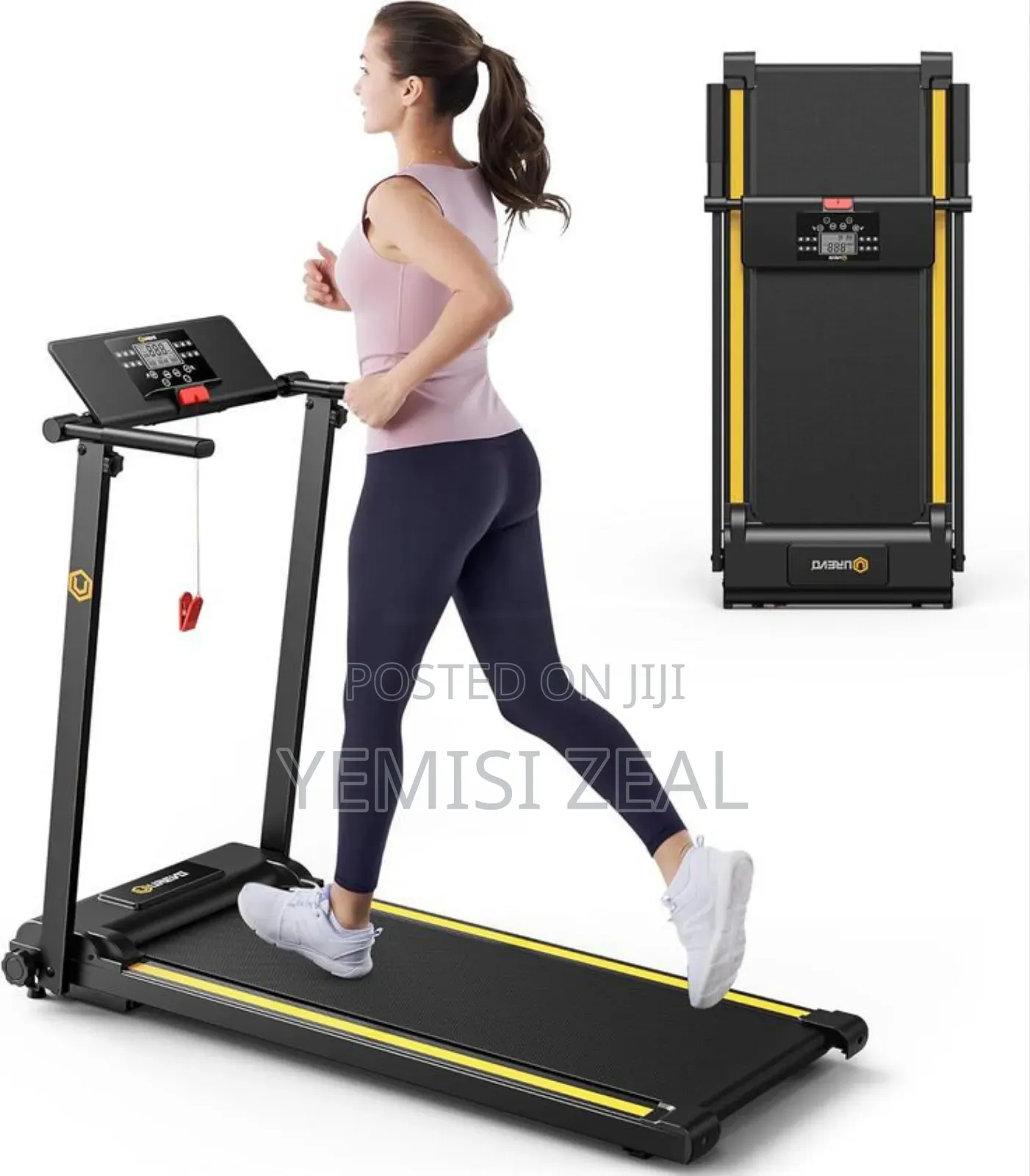 2hp Treadmill Machine With Twister, Dumbbells and Massager