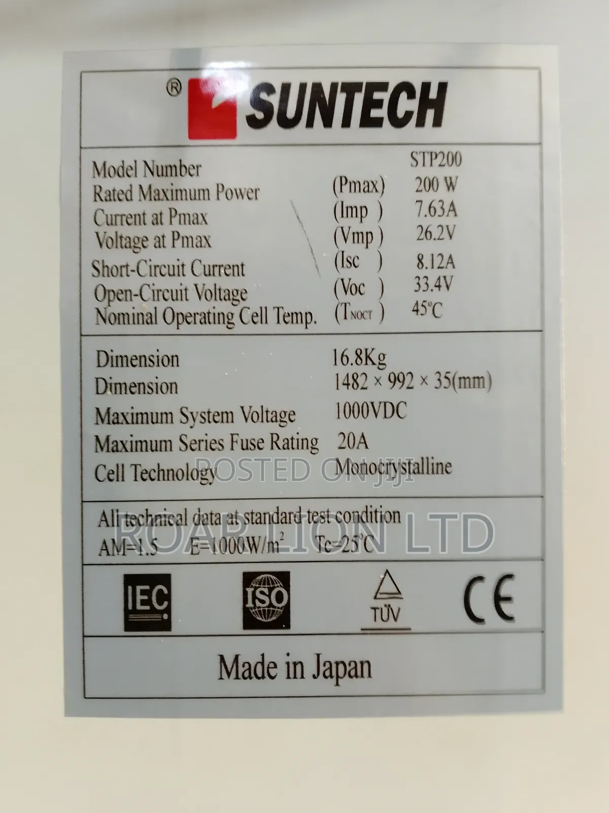 200w Suntech Solar Panels 72cells See