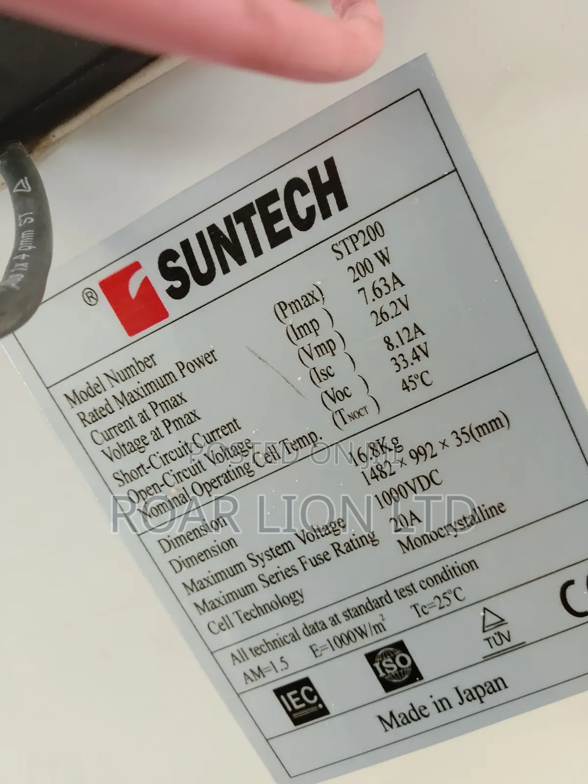 200w Suntech Solar Panels 72cells