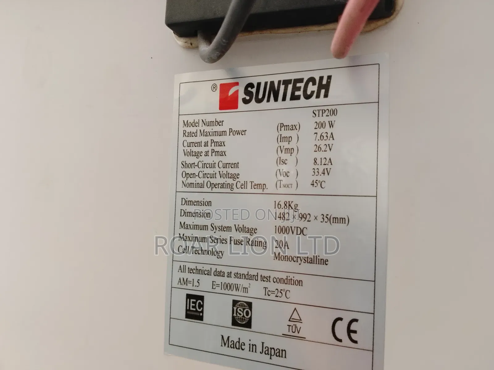 200w Suntech Solar Panels