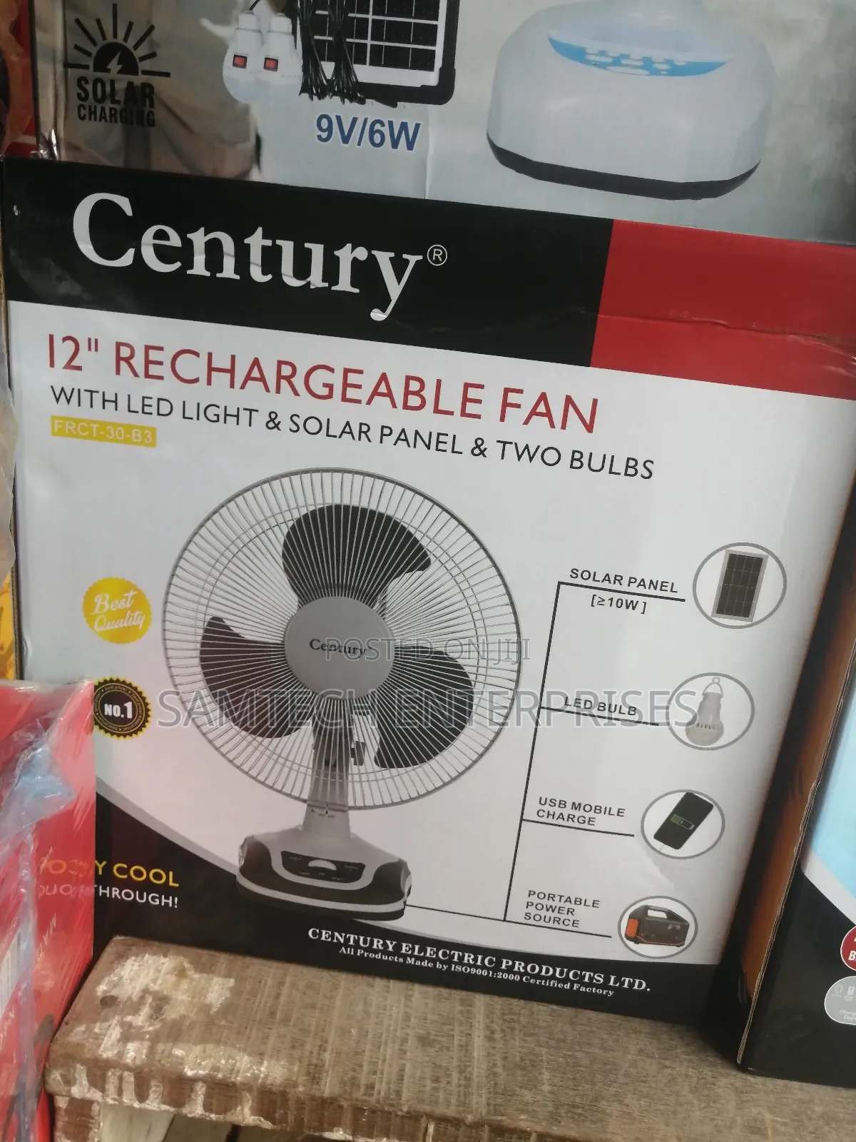 12 Inches Rechargeable Fan