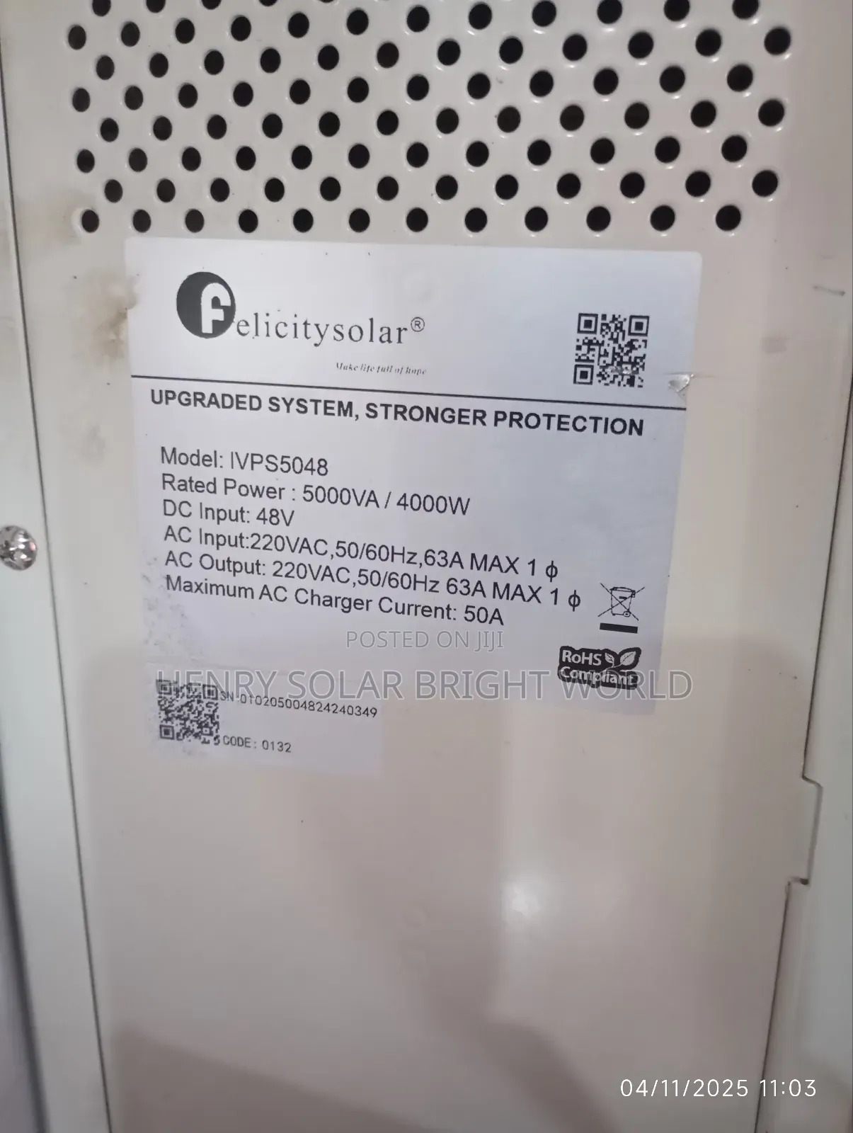 Felicity Inverter Ivps5048(5kva 48v Inverter)