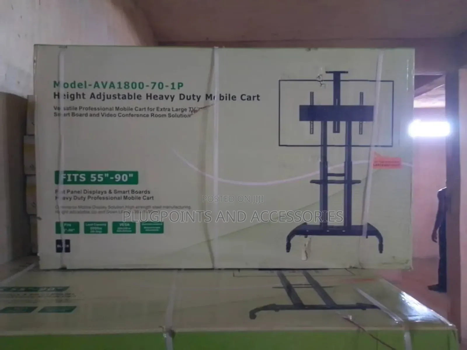 Height Adjustable Heavty Duty Mobile Tv Stand 55 - 90"