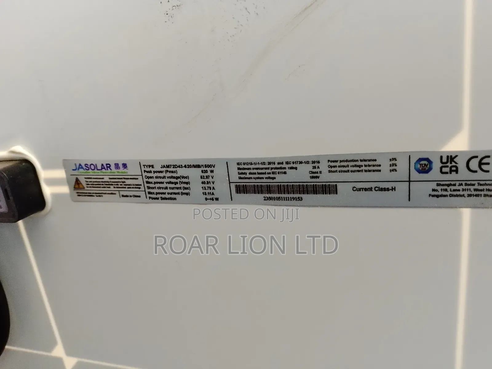 620w Ja Solar Panels 144cells