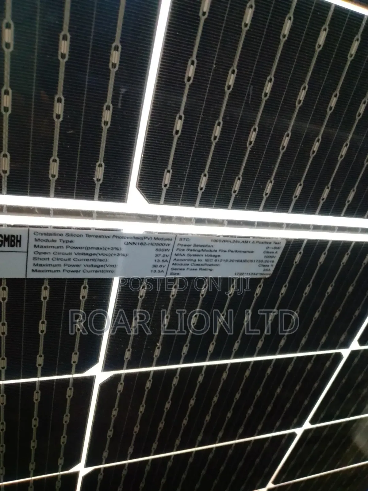 500w Techinkgmbh Solar Panels 108cells