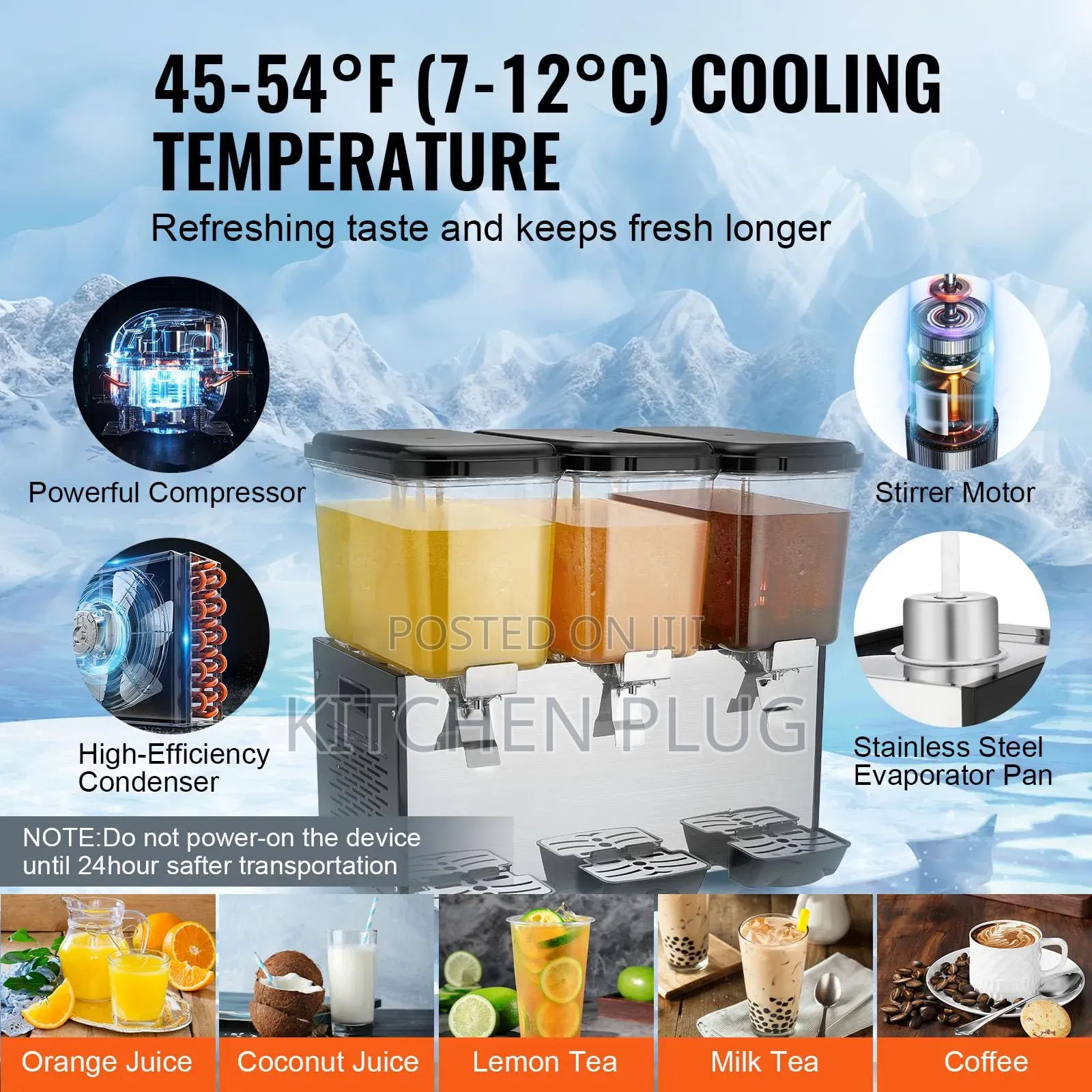 3 Compartment Juice Dispenser (Commercial Use)