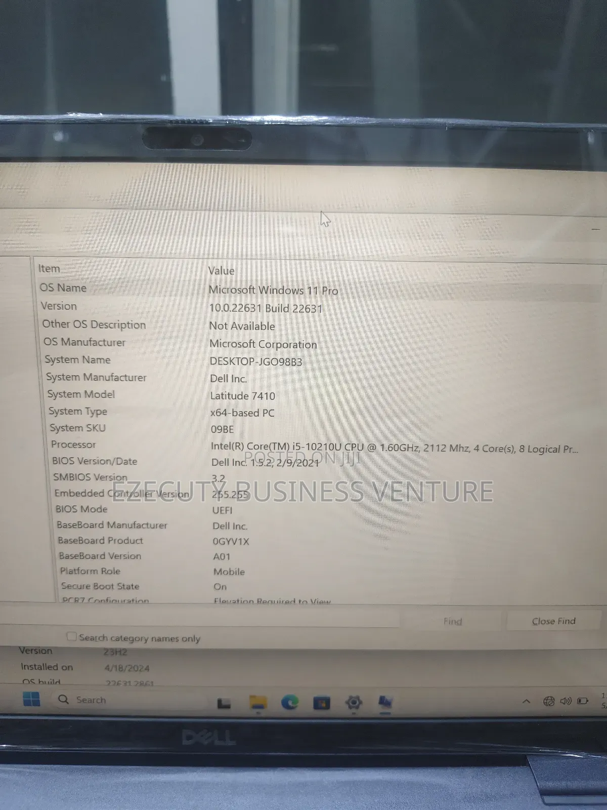 Laptop Dell Latitude 7410 8GB Intel Core i5 SSD 256GB