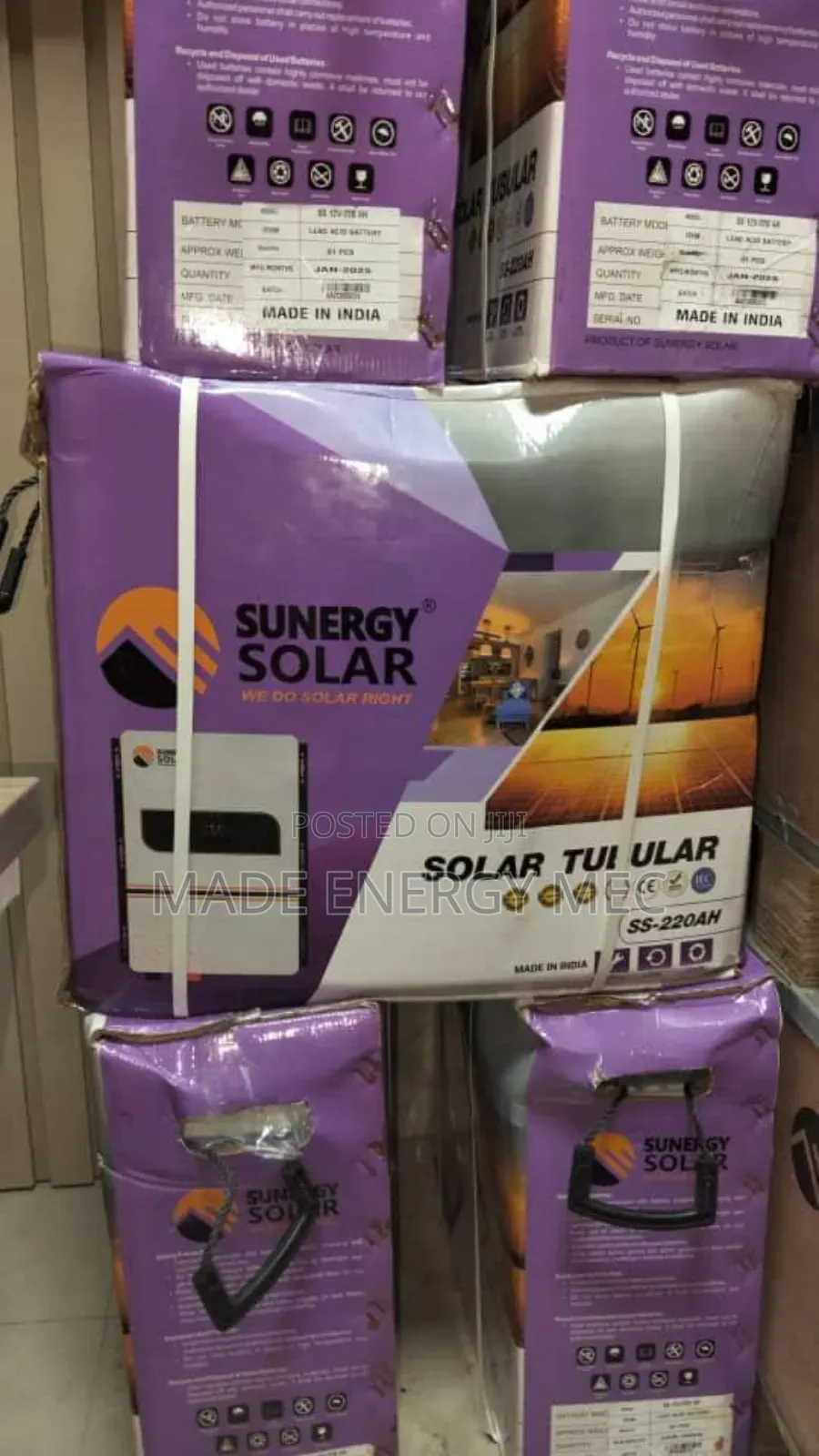 Suneregy Tall Tubular Battery 220ah