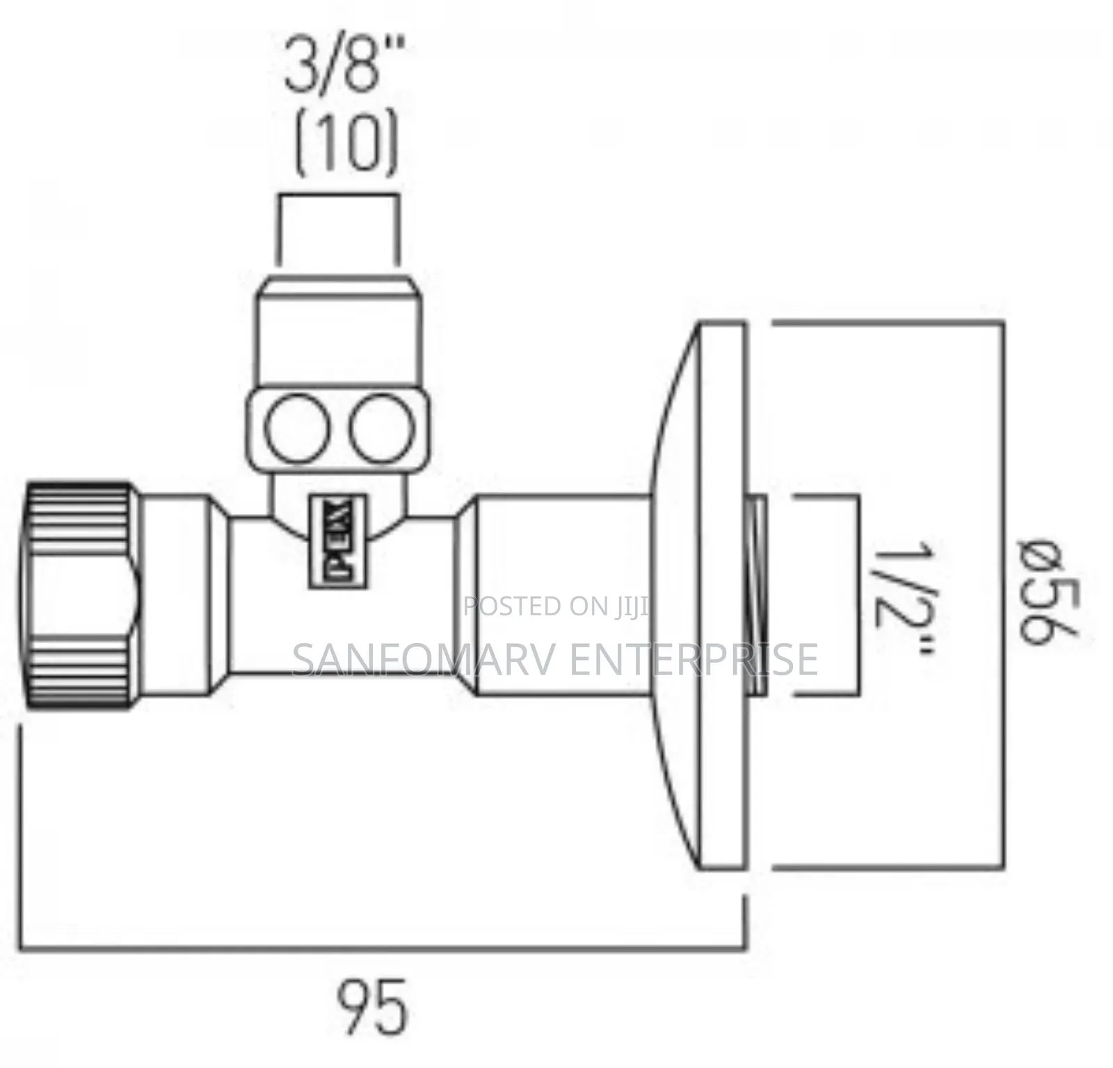 Vado 1/2*3/8 Angle Valve